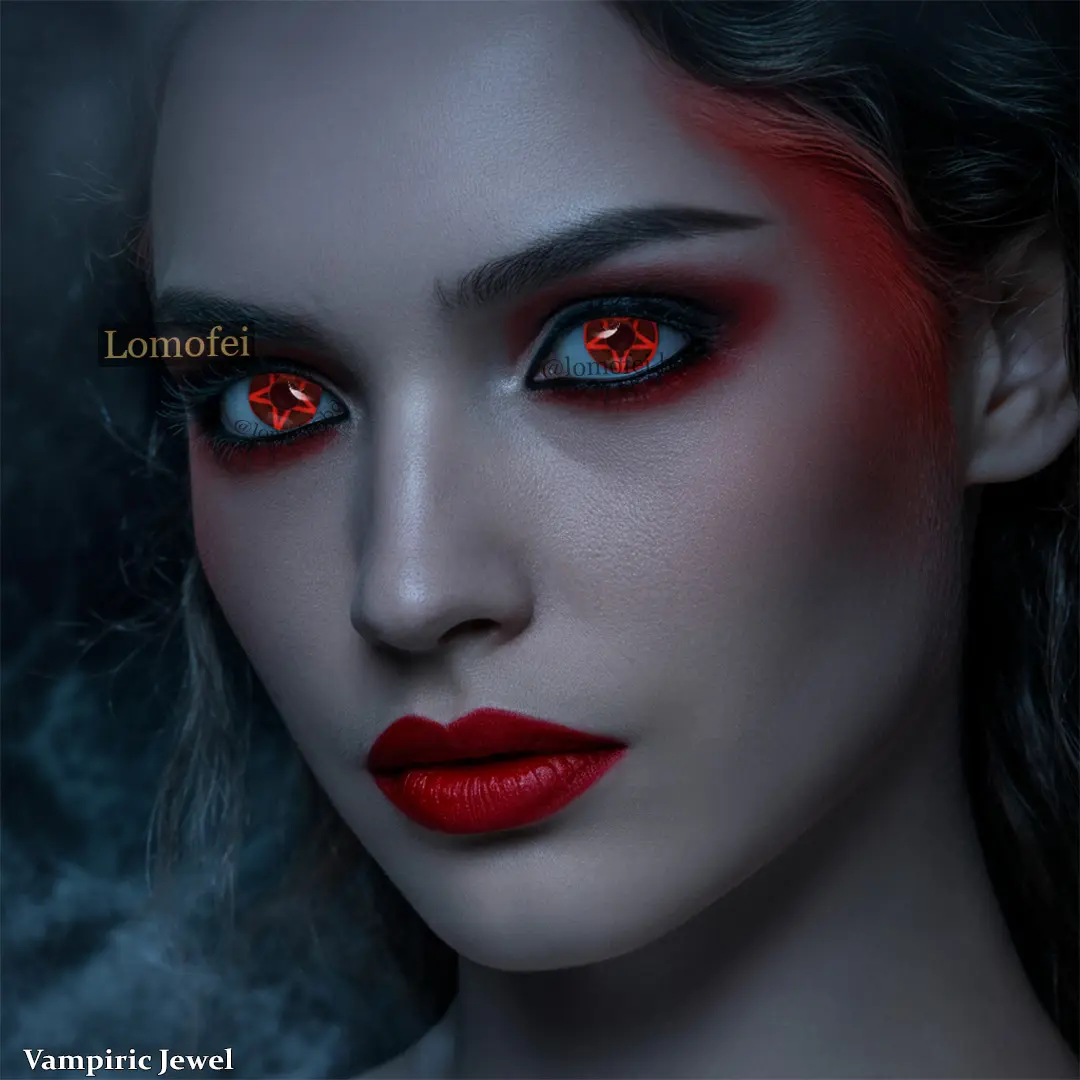 Vampiric Jewel Crazy Red Star Eye Lens – Demon Vampire Special Effect Contact Lens for Halloween in Bangladesh – Buy Online BD