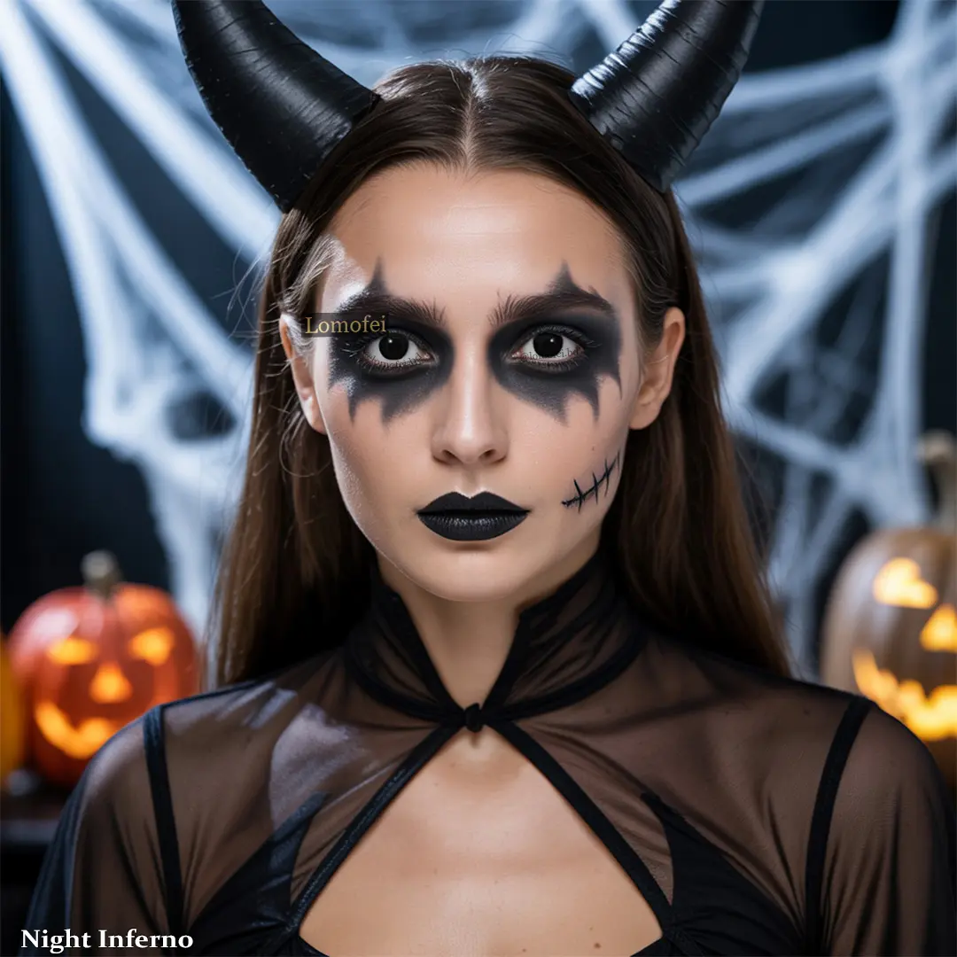 Night Inferno Black Sclera Contact Lens for Halloween – Dark Demon Scary Eye Lens in Bangladesh – Halloween Lens Price BD