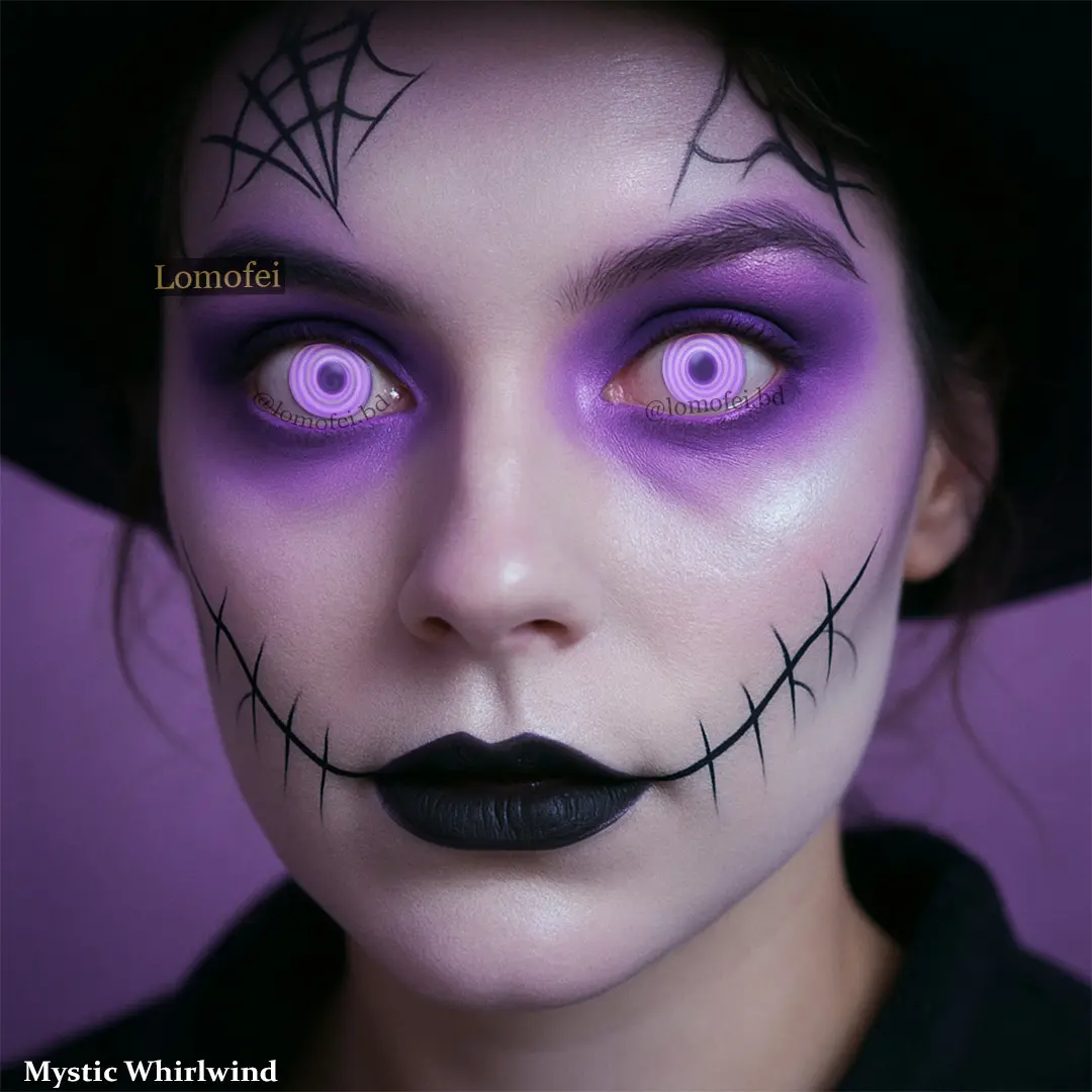 Mystic Whirlwind Whiteout Halloween Lens – Hypnotic Purple Scary Contact Lens for Halloween in Bangladesh – Buy Online BD