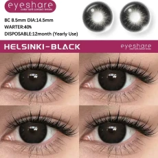 EYESHARE Helsinki Black Soft Colored Contact Lens | Lomofei