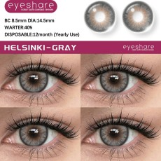 Eyeshare Helsinki Gray - Natural Blakish Eyes Color Contact Lens
